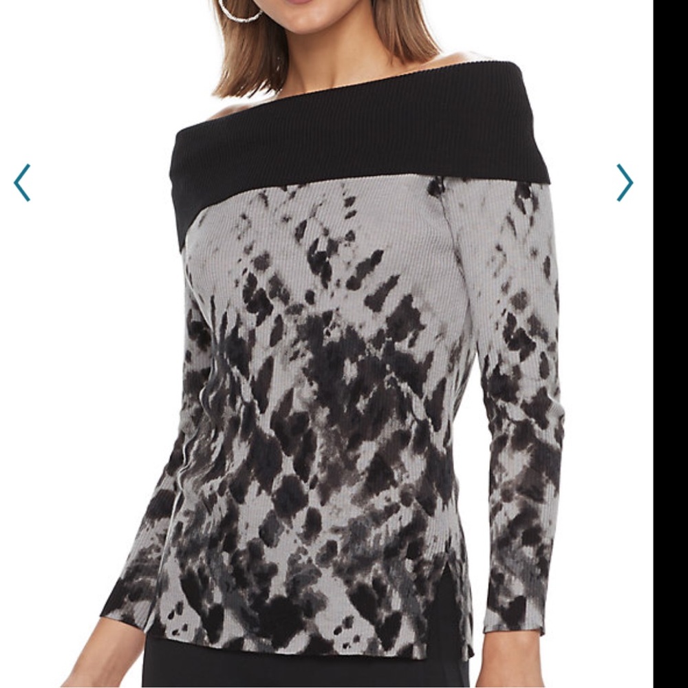 Rock & Republic Off The Shoulder Tie Dye Top NWT